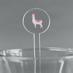 Llamas 7" Round Plastic Stir Sticks - Clear