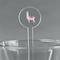 Llamas Clear Plastic 7" Stir Stick - Round - Main