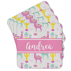 Llamas Cork Coaster - Set of 4 w/ Name or Text