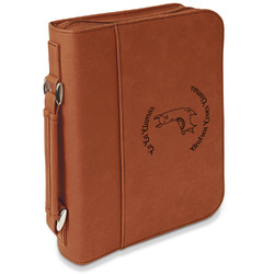 Llamas Leatherette Bible Cover with Handle & Zipper - Large- Single Sided (Personalized)