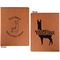 Llamas Cognac Leatherette Portfolios with Notepad - Large - Double Sided - Apvl