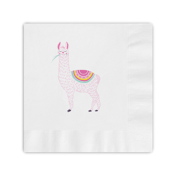 Custom Llamas Coined Cocktail Napkins