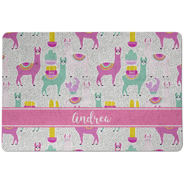 Custom Llamas Dog Food Mat w/ Name or Text