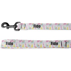 Llamas Deluxe Dog Leash - 4 ft (Personalized)