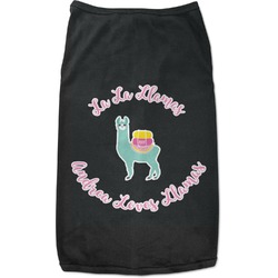 Llamas Black Pet Shirt - S (Personalized)
