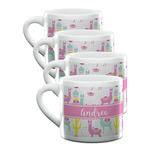 Llamas Double Shot Espresso Cups - Set of 4 (Personalized)