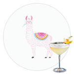 Llamas Printed Drink Topper - 3.5"