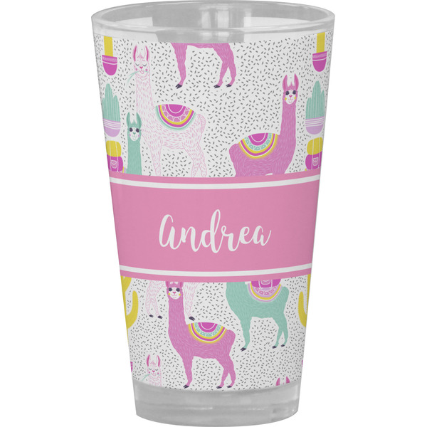 Custom Llamas Pint Glass - Full Color (Personalized)