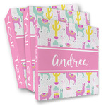 Llamas 3 Ring Binder - Full Wrap (Personalized)