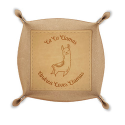 Llamas Genuine Leather Valet Tray (Personalized)