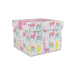 Llamas Gift Box with Lid - Canvas Wrapped - Small (Personalized)