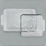 Llamas Set of Glass Baking & Cake Dish - 13in x 9in & 8in x 8in (Personalized)