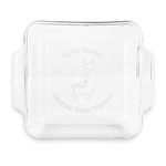 Llamas Glass Cake Dish with Truefit Lid - 8in x 8in (Personalized)