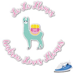 Llamas Graphic Iron On Transfer - Up to 15"x15" (Personalized)