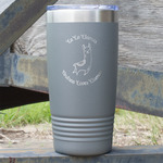 Llamas 20 oz Stainless Steel Tumbler - Grey - Double Sided (Personalized)