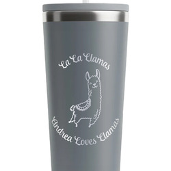 Llamas RTIC Everyday Tumbler with Straw - 28oz - Grey - Double-Sided (Personalized)