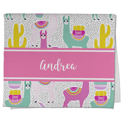 Llamas Kitchen Towel - Poly Cotton w/ Name or Text