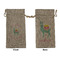 Llamas Large Burlap Gift Bags - Front & Back