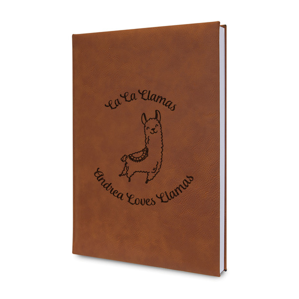 Custom Llamas Leather Sketchbook - Small - Double Sided (Personalized)