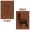 Llamas Leatherette Journals - Large - Double Sided - Front & Back View