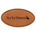 Llamas Leatherette Oval Name Badge with Magnet (Personalized)