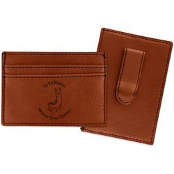 Llamas Leatherette Wallet with Money Clip (Personalized)