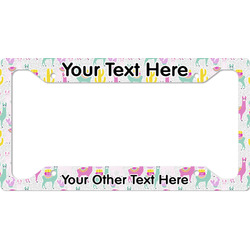 Llamas License Plate Frame - Style A (Personalized)
