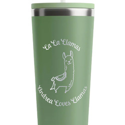 Llamas RTIC Everyday Tumbler with Straw - 28oz - Light Green - Double-Sided (Personalized)