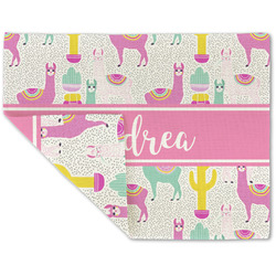 Llamas Double-Sided Linen Placemat - Single w/ Name or Text