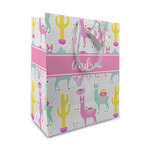 Llamas Medium Gift Bag (Personalized)