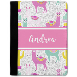 Llamas Notebook Padfolio - Medium w/ Name or Text