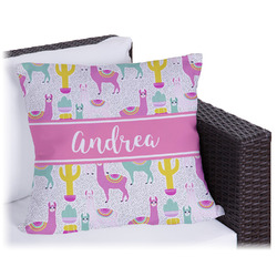 Llamas Outdoor Pillow - 18" (Personalized)