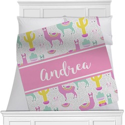 Llamas Minky Blanket - Toddler / Throw - 60"x50" - Single Sided (Personalized)