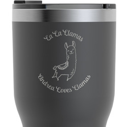 Llamas RTIC Tumbler - Black - Engraved Front (Personalized)