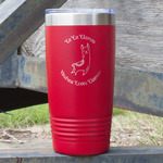 Llamas 20 oz Stainless Steel Tumbler - Red - Double Sided (Personalized)