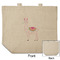 Llamas Reusable Cotton Grocery Bag - Front & Back View