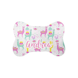 Llamas Bone Shaped Dog Food Mat (Small) (Personalized)