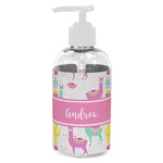 Llamas Plastic Soap / Lotion Dispenser (8 oz - Small - White) (Personalized)