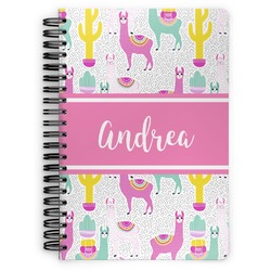 Llamas Spiral Notebook - 7x10 w/ Name or Text