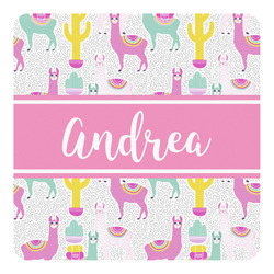 Llamas Square Decal - XLarge (Personalized)