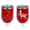 Llamas Stainless Wine Tumblers - Red - Double Sided - Approval