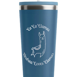 Llamas RTIC Everyday Tumbler with Straw - 28oz - Steel Blue - Double-Sided (Personalized)