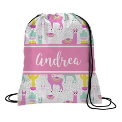 Llamas Drawstring Backpack - Small (Personalized)
