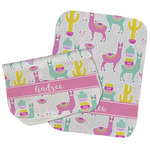 Llamas Burp Cloths - Fleece - Set of 2 w/ Name or Text