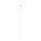 Llamas White Plastic 4" Food Pick - Round - Single Pick