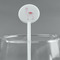 Llamas White Plastic 5.5" Stir Stick - Round - Main