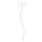 Llamas White Plastic 7" Stir Stick - Oval - Single Stick