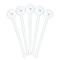 Llamas White Plastic 7" Stir Stick - Round - Fan View