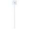 Llamas White Plastic Stir Stick - Single Sided - Square - Single Stick