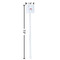 Llamas White Plastic Stir Stick - Square - Dimensions